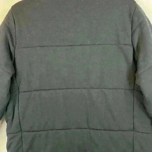 3 Dots Jacket Black Women’s XL Quilted Soft Fleece Fabric Relaxed Fit - Picture 4 of 9